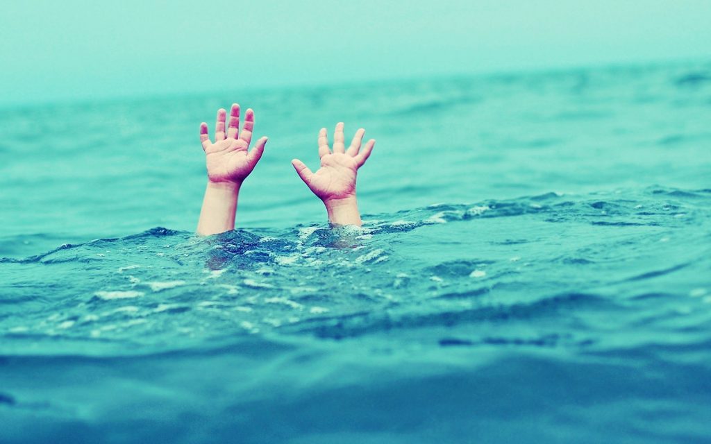 drowning hands