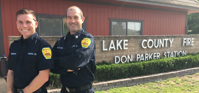 CalFire Prevention members at Lake County Fire HQ