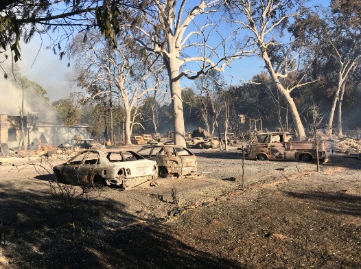 Graphic image from the Clayton Fire