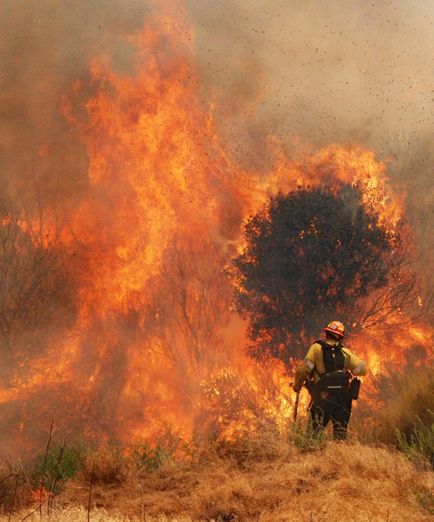 A July 2020 wildfire erupts in Southern California